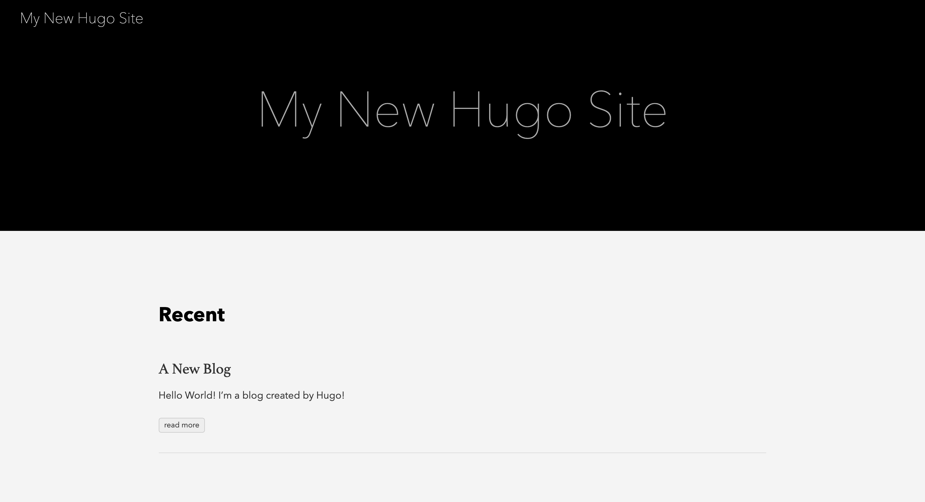 Hugo Homepage